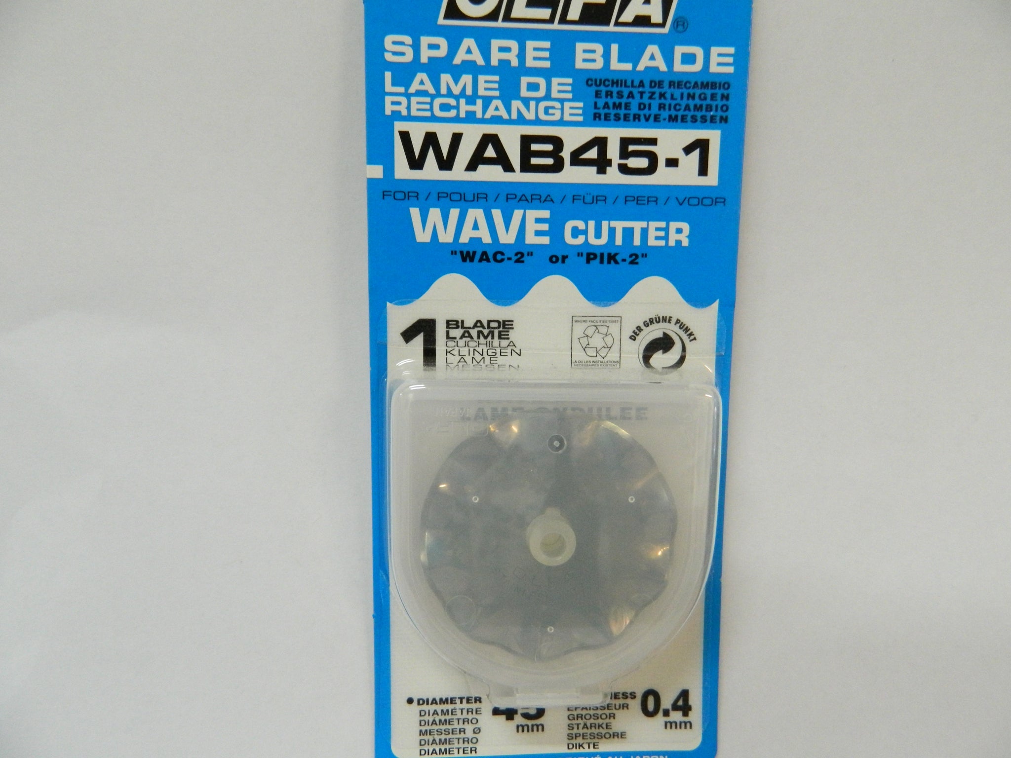 Haberdashery OLFA Wave Cutter Blade  45mm  WAB 45-1